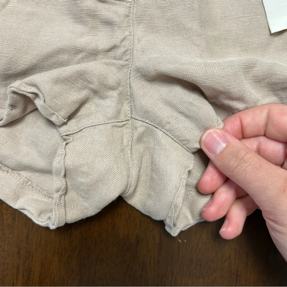 ARITZIA WILFRED Allegra Linen Blend Short in Tan Size 0 - Picture 9 of 16